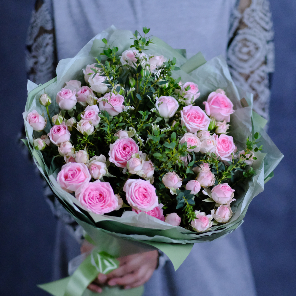 Букет пионовидных роз Кейт Лин #489