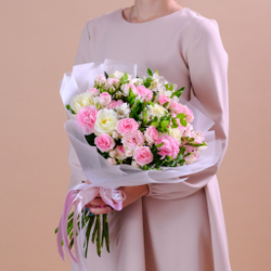Нежный букет с белыми розами #27 