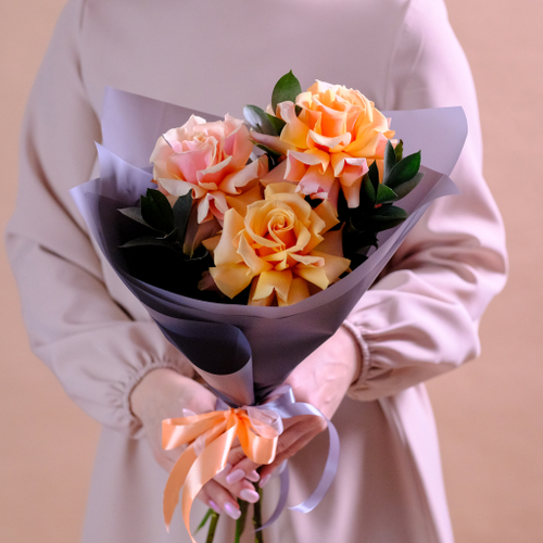 Купить Букет французских роз Amaretto #127