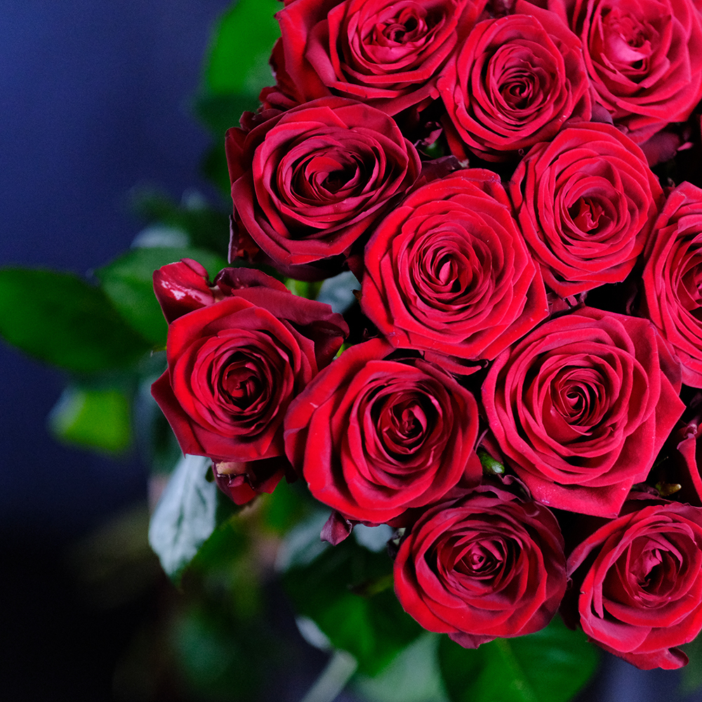 Букет высоких красных роз Red Naomi