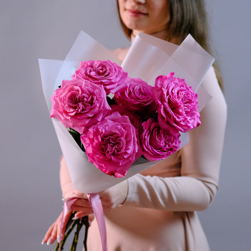 Купить Букет садовых роз Эшли Пинк #230