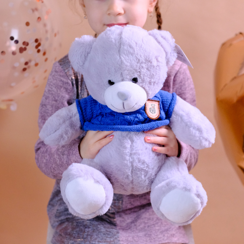 Купить Медведь в синем свитере 28см