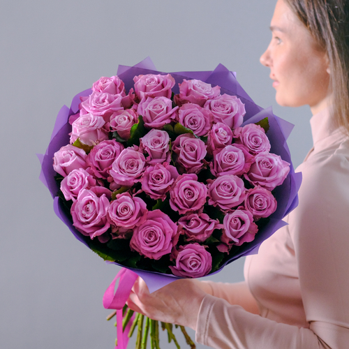 Купить Классический букет лавандовых роз "Дыхание прованса"