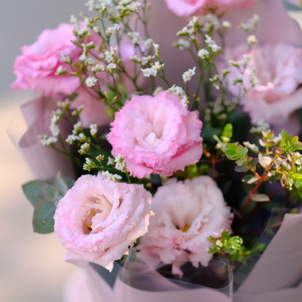 Букет-комплимент из эустомы #514