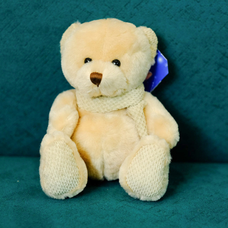 Мягкая игрушка Мишка в шарфе 14см