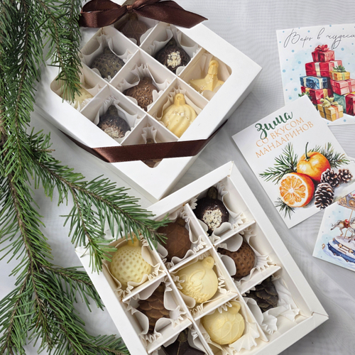 Купить Новогодний набор шоколада ручной работы