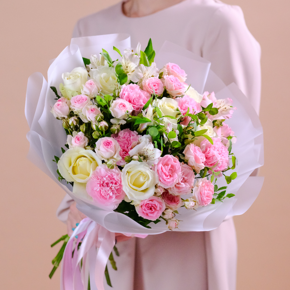 Нежный букет с белыми розами #27 