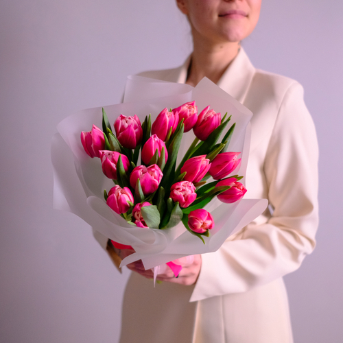 Купить Букет пионовидных тюльпанов Columbus