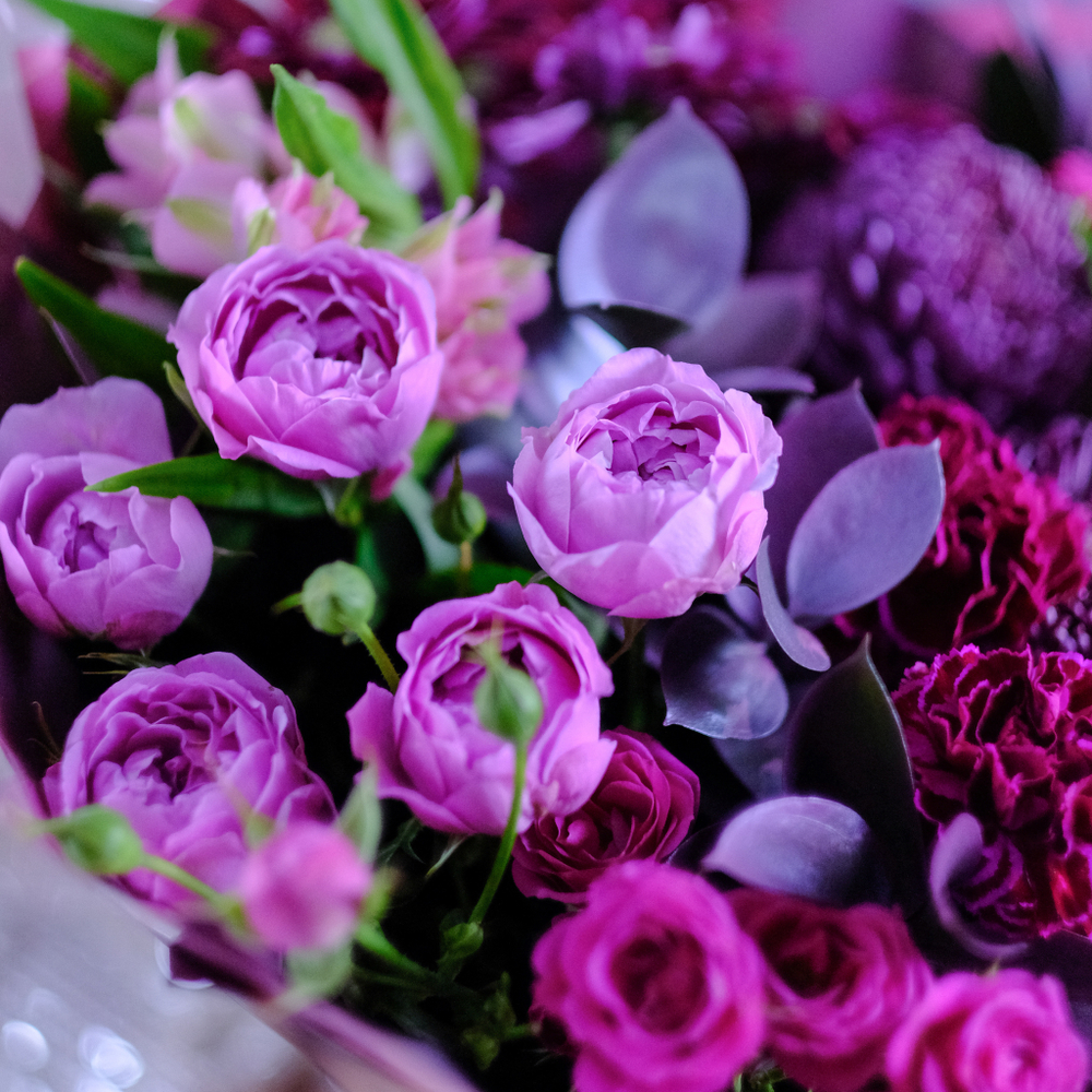 Букет #357 с пионовидными розами