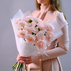 Нежный букет розовых диантусов #235