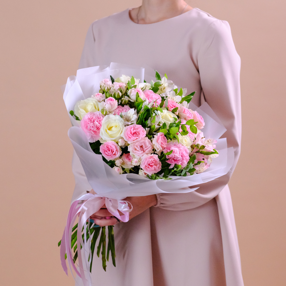 Нежный букет с белыми розами #27 
