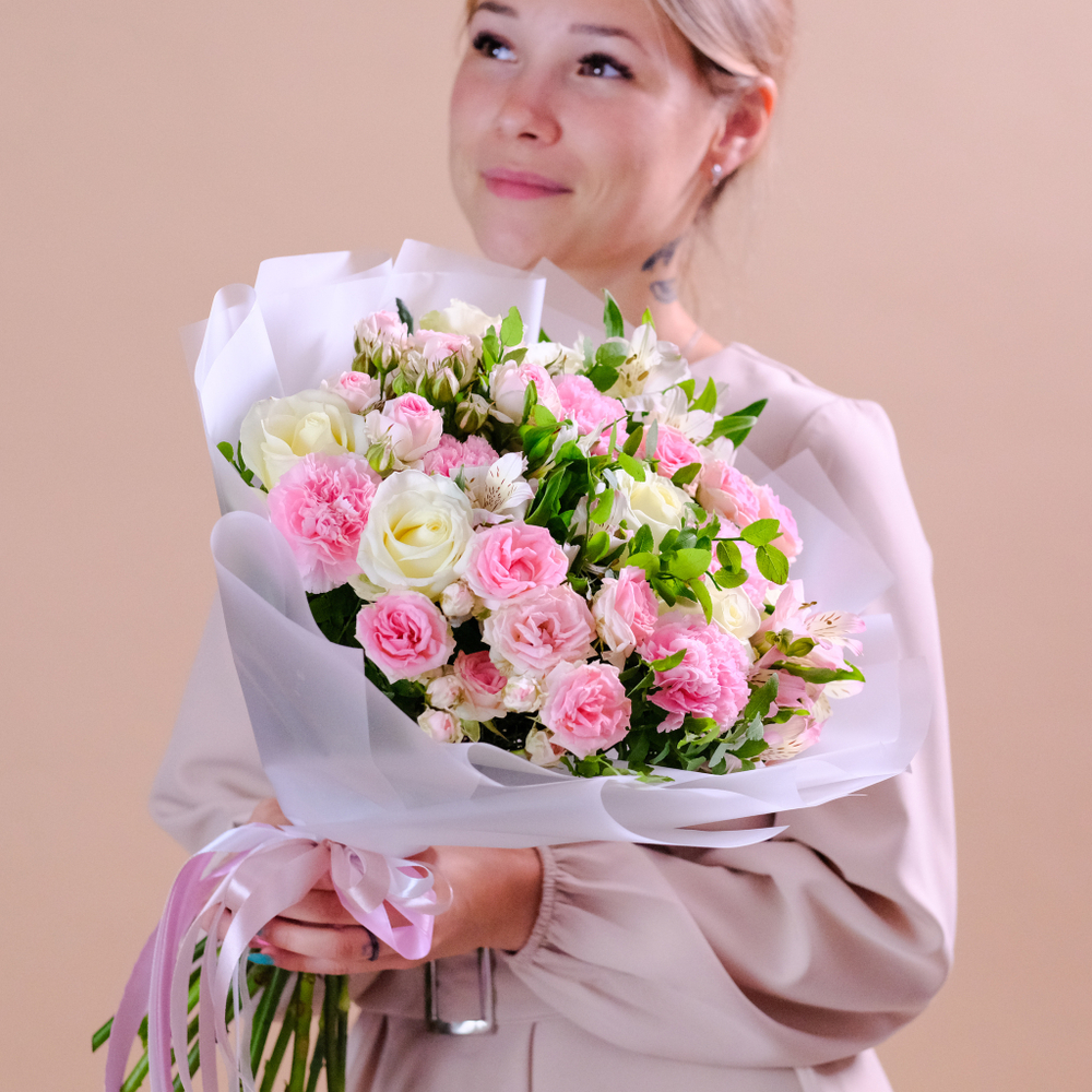 Нежный букет с белыми розами #27 