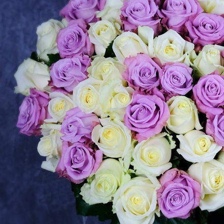 Букет 51 роза "Лунная соната"