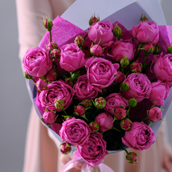 Букет пионовидных кустовых роз Misty Bubbles