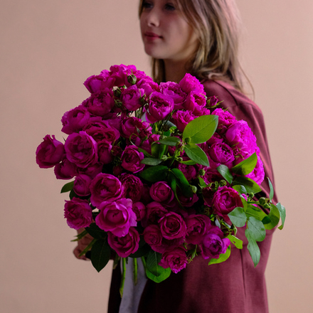 Букет пионовидных роз «‎Рич» #12