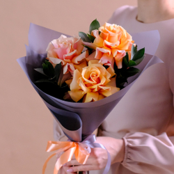 Букет французских роз Amaretto #127